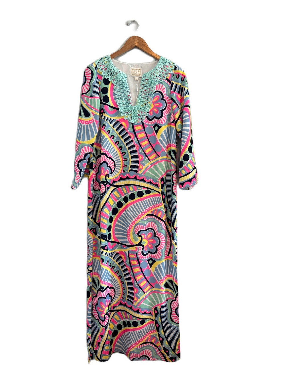 Sail to Sable Pastel Print Maxi Dress Size XS MSRP $248